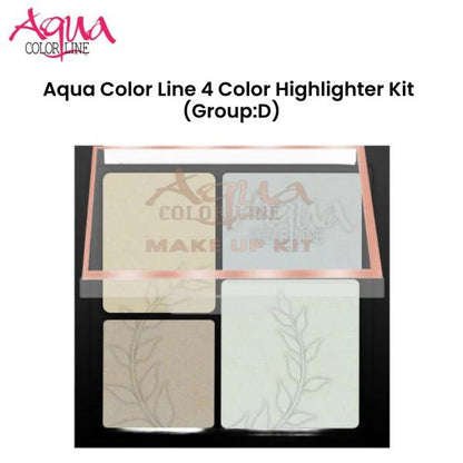 Aqua Color Line 4 Color Highlighter Kit
