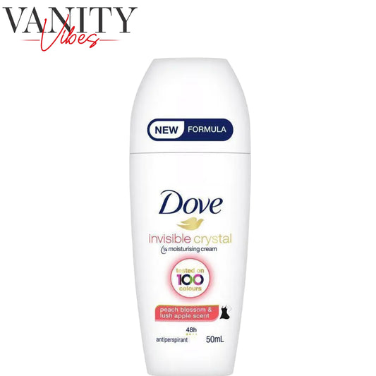 Dove Invisible Crystal Peach Blossom & Lush Apple Anti perspirant Roll On 50ml