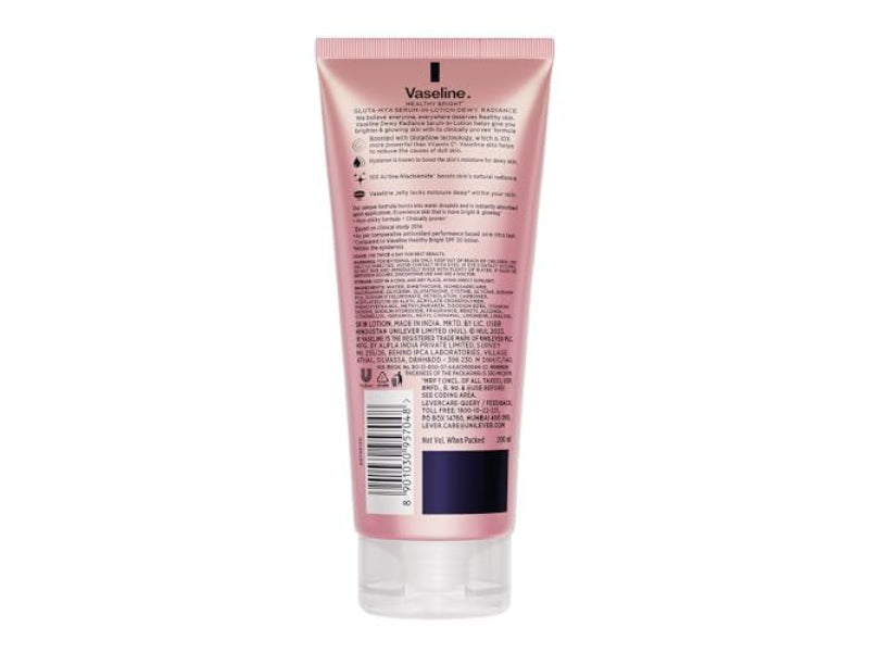 Vaseline Dewy Radiance Gluta-HYA Lotion Serum Burst 330ml - Instant Glow & Bright Skin
