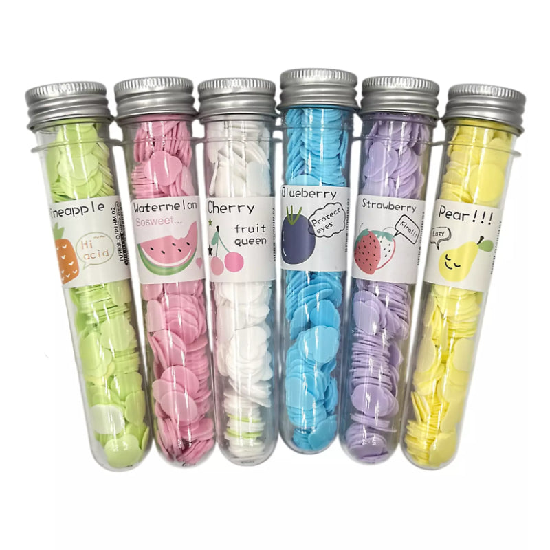 Wink Colorful Paper Craft Fruits Series Travel Soap Slice 24 Pieces (Box of 6 Flavours) – Portable Disposable Hand Wash Soap 