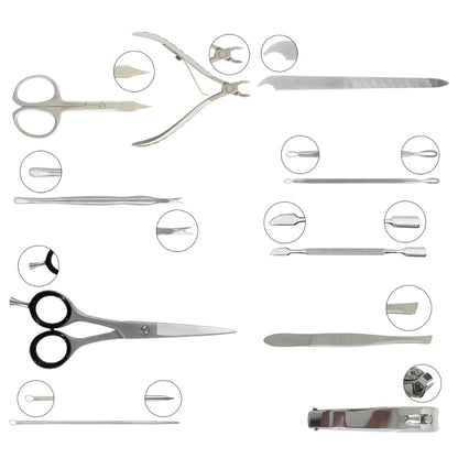 Glamorous Face 10 Pieces Professional Manicure Tool Kit