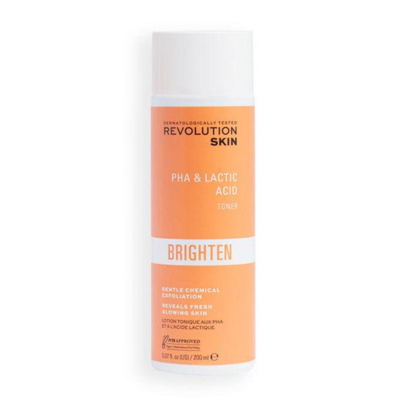 Revolution Skincare PHA & Lactic Acid Toner Brighten 200ml Exfoliating & Radiance-Boosting Toner