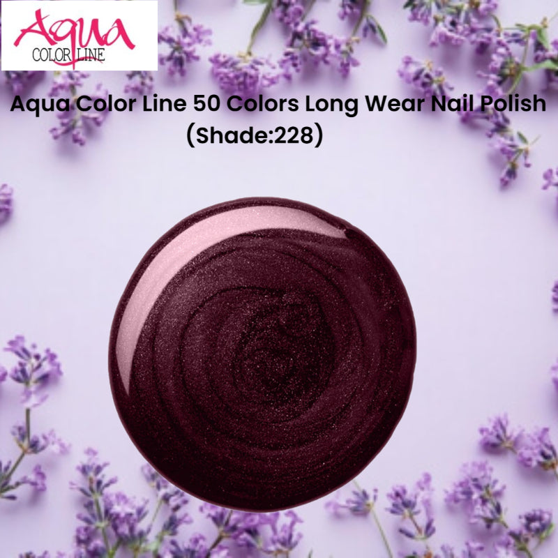 Aqua Color Line 50 Colors Long Wear Nail Polish (Shade:228)