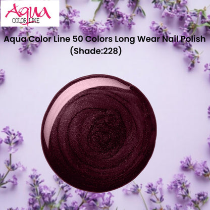 Aqua Color Line 50 Colors Long Wear Nail Polish (Shade:228)
