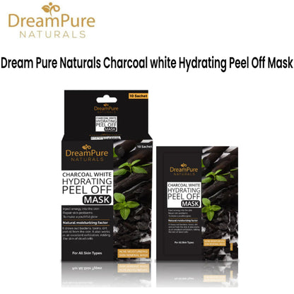 Dream Pure Naturals Charcoal white Hydrating Peel Off Mask (10 Sachet)