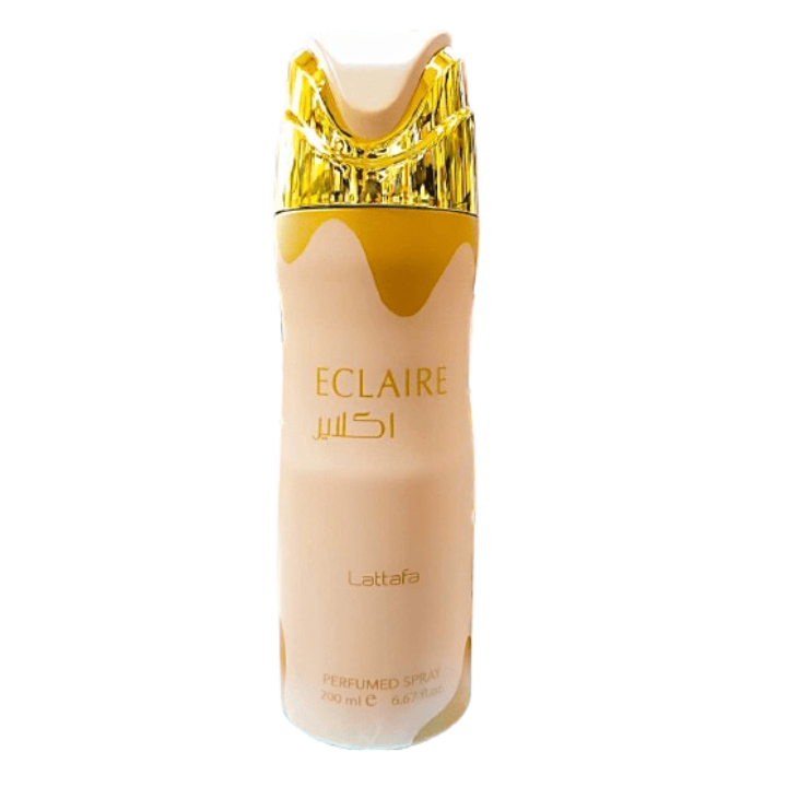 Eclaire Deodorant Spray 200ml + Khamrah Qahwa Deodorant Spray 200ml by Lattafa (Pack of 2)