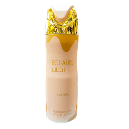 Eclaire Deodorant Spray 200ml + Khamrah Qahwa Deodorant Spray 200ml by Lattafa (Pack of 2)