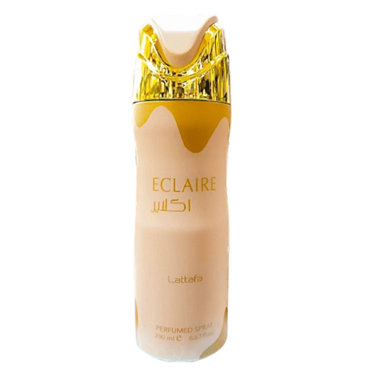 Eclaire Deodorant Spray 200ml + Khamrah Qahwa Deodorant Spray 200ml by Lattafa (Pack of 2)