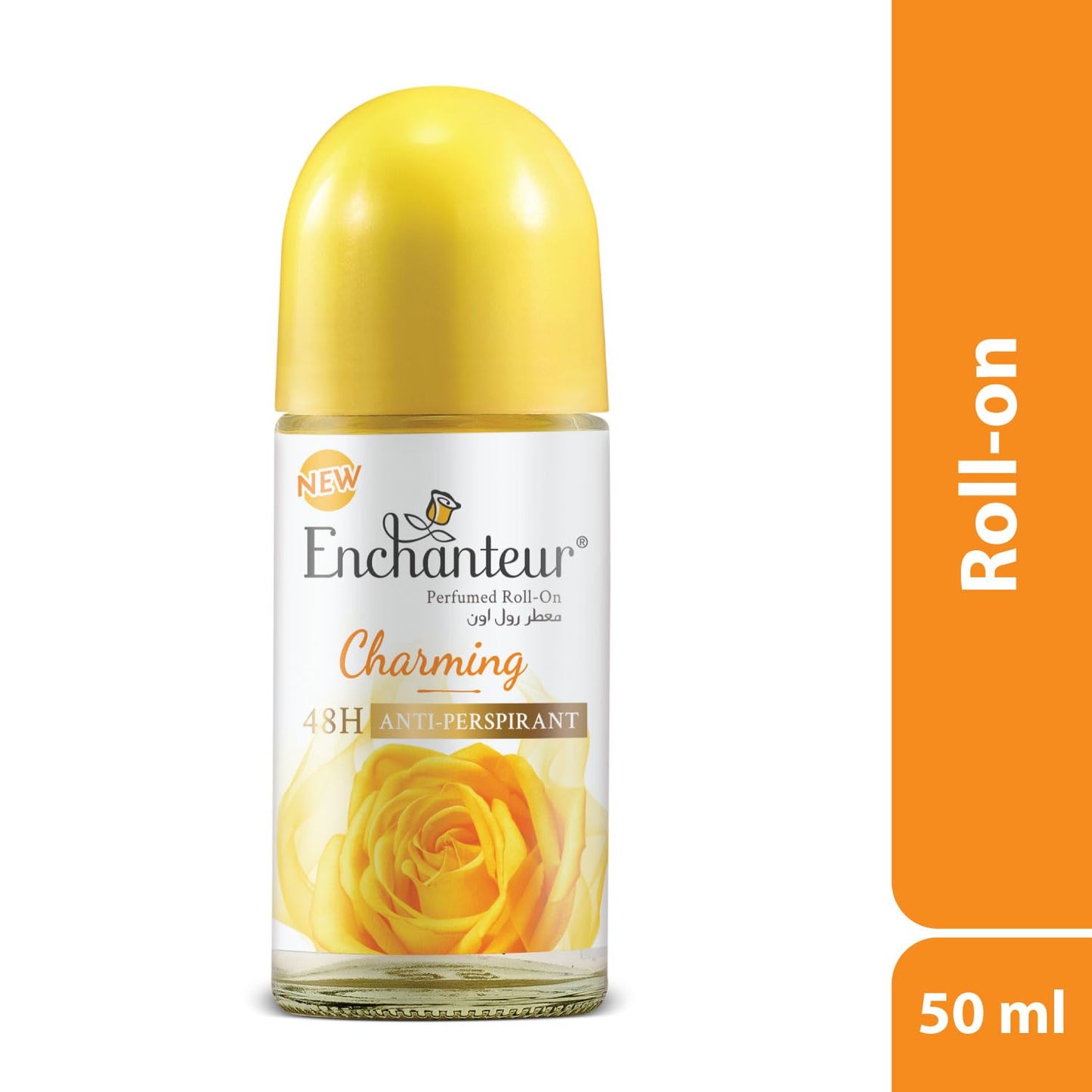 Enchanteur Charming Roll-On Deodorant 50ml - Long Lasting Floral Fragrance Anti-Perspirant for Women Freshness & Odor Protect