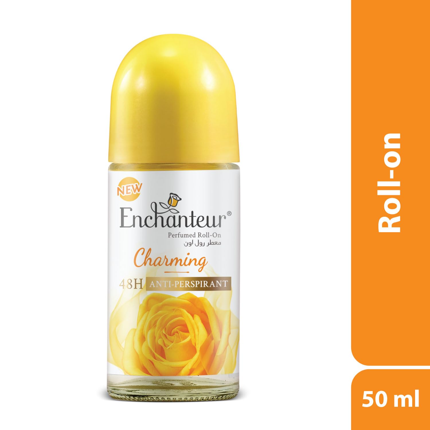 Enchanteur Charming Roll-On Deodorant 50ml - Long Lasting Floral Fragrance Anti-Perspirant for Women Freshness & Odor Protect