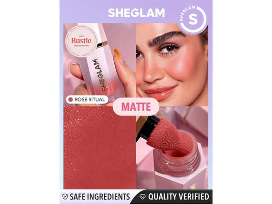 Sheglam Color Bloom Liquid Blush in Shade Rose Ritual 5.2 ml Natural Flush & Long-Lasting Glow