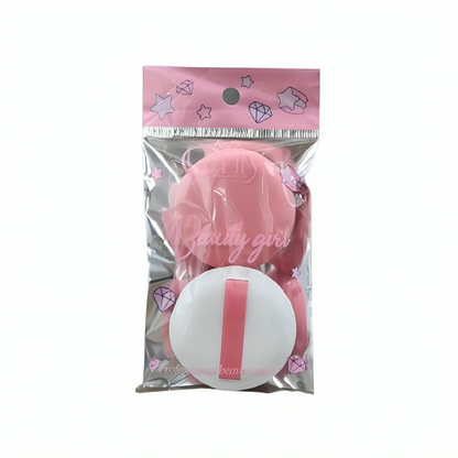 Only Aura Makeup Powder Puff #05 Round 2pcs Set – Soft Flawless Makeup Puffs for Smooth Powder Application, Even Coverage & N