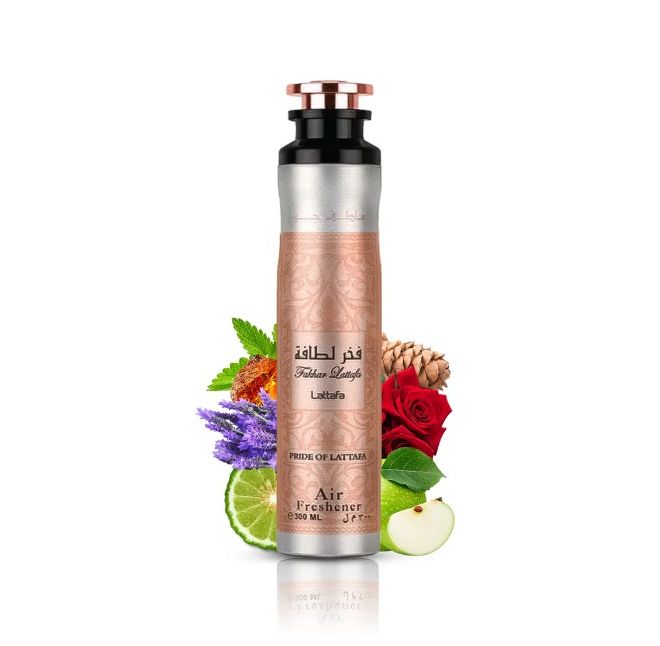Fakhar Lattafa Women Rose Air Freshener 300 ml Floral Home Fragrance & Long‑Lasting Freshness