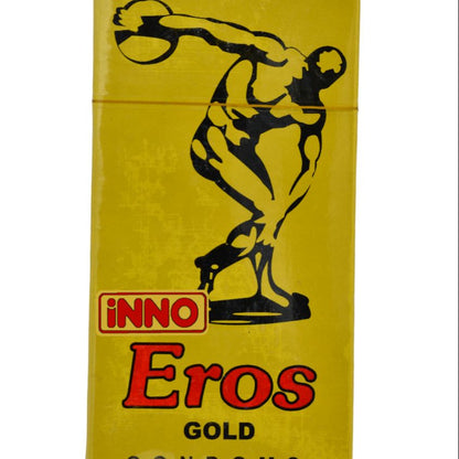 Inno Eros Gold Condoms 12 Pieces - Comfortable, Safe & Reliable Latex Condoms