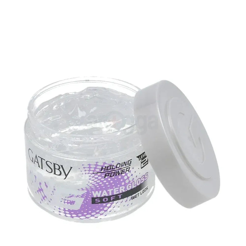 Gatsby Water Gloss Soft Hold Hair Styling Gel 150g - Long Lasting Wet Look Hair Gel for Natural Shine & Flexible Styling Cont