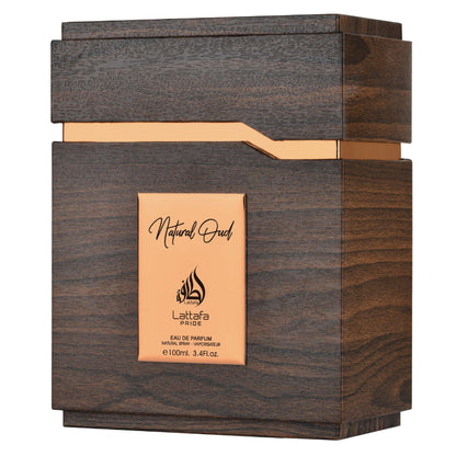 Lattafa Natural Oud Eau De Parfum 100ml – Long Lasting Rich Oud Unisex Fragrance for Men & Women