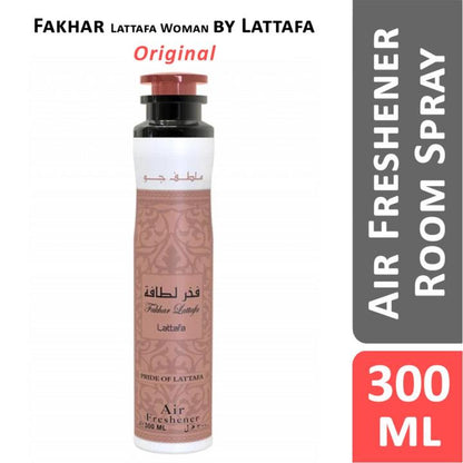 Fakhar Lattafa Women Rose Air Freshener 300 ml Floral Home Fragrance & Long‑Lasting Freshness