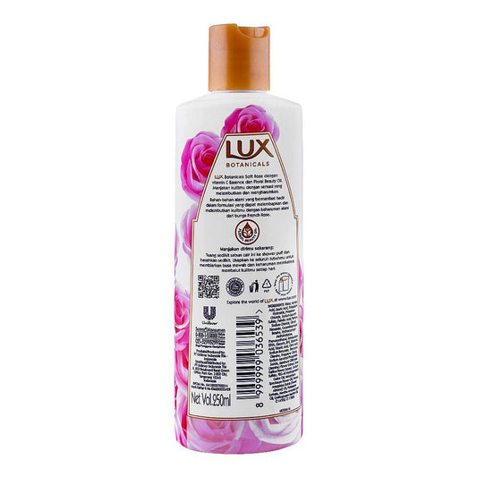 Baru Lux Botanicals Soft Skin Soft Rose Body Wash 250ml - Gentle Cleansing Shower Gel for Smooth, Silky & Fragrant Skin