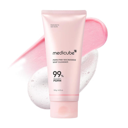 Medicube PDRN Pink Niacinamide Whip Cleanser 120 g Brightening Cleanse & Skin Repair (K Beauty)