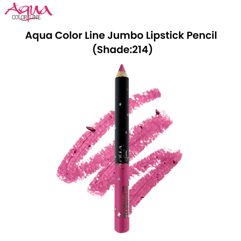 Aqua Color Line Jumbo Lipstick Pencil (Shade:214)