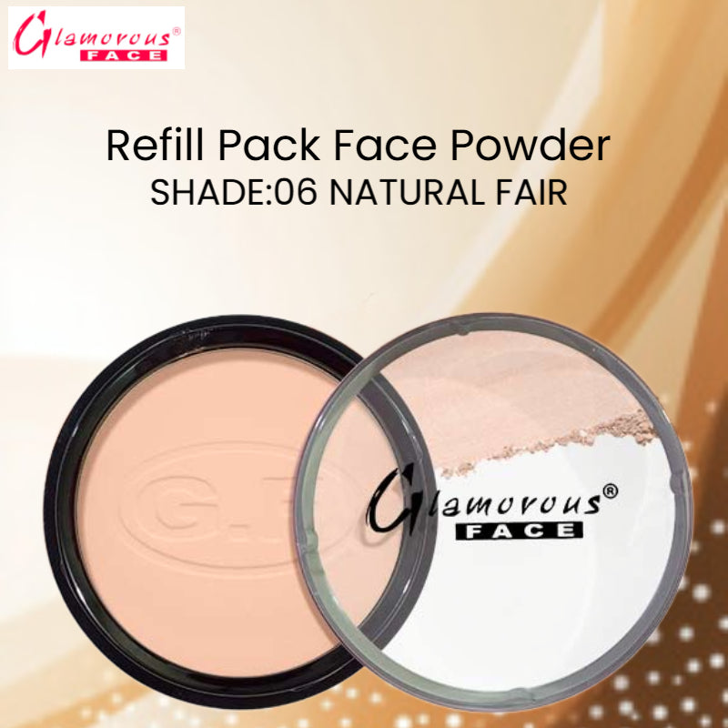 Glamorous Face Refill Pack Face Powder (Shade:06 Natural Fair)