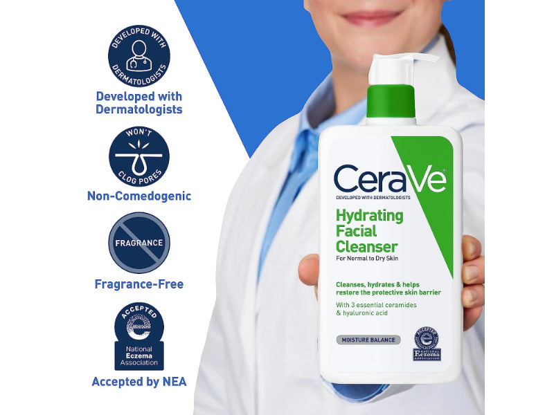 CeraVe Hydrating Facial Cleanser - 355ml USA STOCK