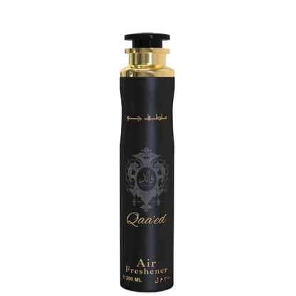 Lattafa Qaa’ed Air Freshener 300ml – Long Lasting Luxury Oriental Woody Fragrance Room Spray for Home & Office