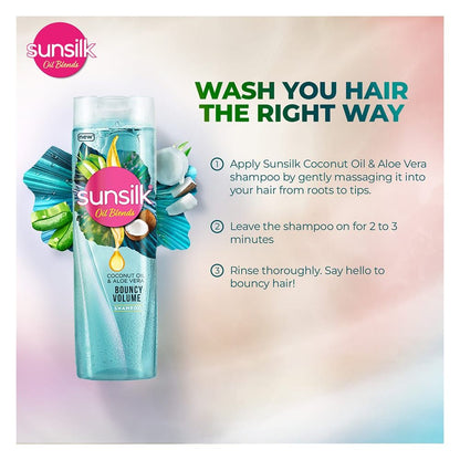 Sunsilk Coconut Oil and Aloe Vera Bouncy Volume Shampoo 380ml