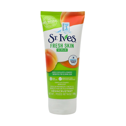 St. Ives Fresh Skin Scrub Apricot 170g Gentle Exfoliating & Brightening Face Scrub
