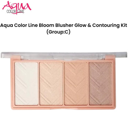 Aqua Color Line Bloom Blusher Glow & Contouring Kit (Group:C)