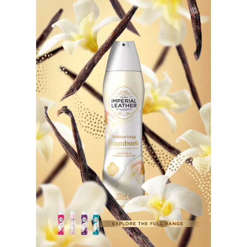 Imperial Leather Moisturising Foamburst Jasmine & Vanilla Orchid Gel To Foam Body Wash 200ml