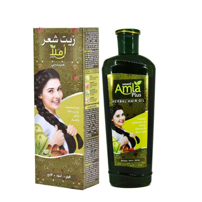 Emami Amla Plus Herbal Hair Oil 200ml – Nourishing Hair Care Oil for Strong, Long, Thick & Healthy Hair Growth & Daily Use
