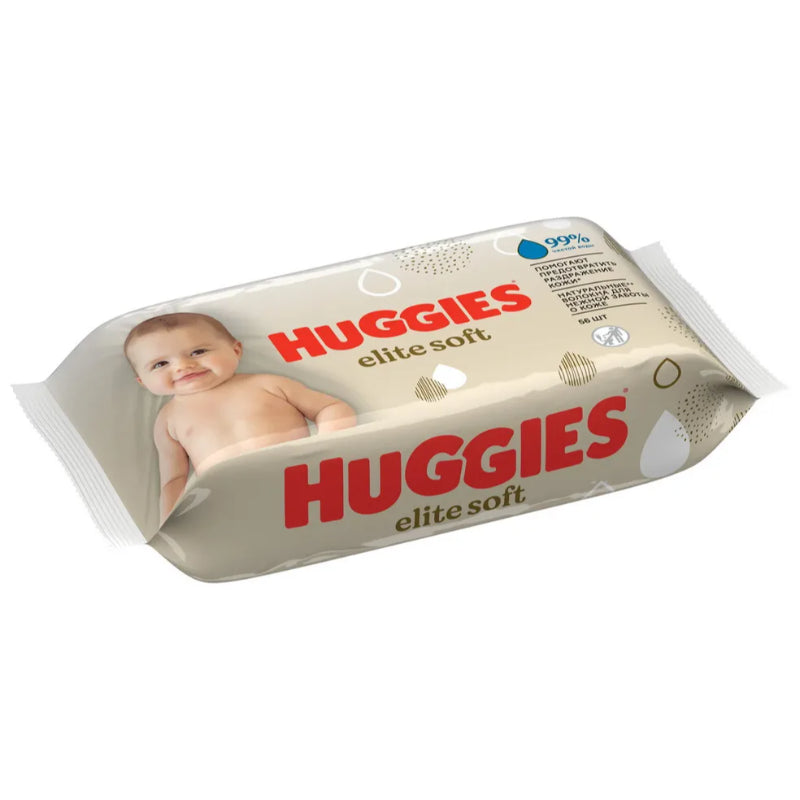 Huggies Elite Soft Baby Wipes 56 Sheets – Ultra Soft Gentle & Sensitive Skin Care for Newborns