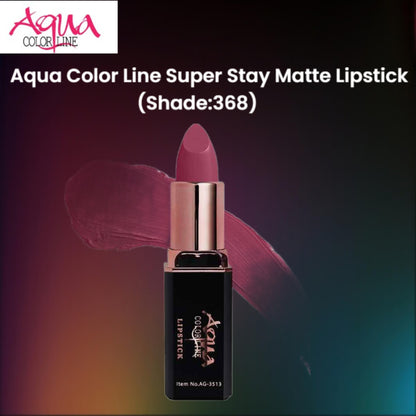 Aqua Color Line Super Stay Matte Lipstick (Shade:368)