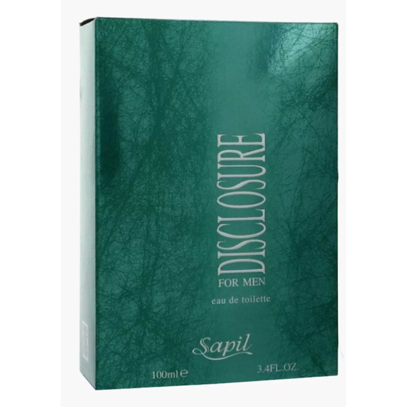 Sapil Disclosure Green Eau de Toilette for Men 100ml - Long Lasting Fresh Aquatic Woody Fragrance Perfume with All Day Confid