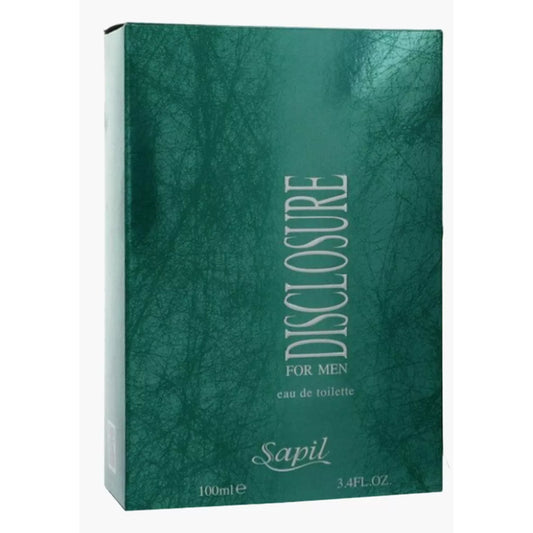 Sapil Disclosure Green Eau de Toilette for Men 100ml - Long Lasting Fresh Aquatic Woody Fragrance Perfume with All Day Confid