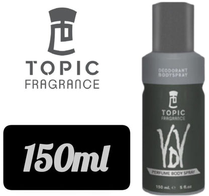 YDY Topic Fragrance Perfume Body Spray 150ml – Long Lasting Body Mist for Men & Women, Fresh & Elegant Daily Scent