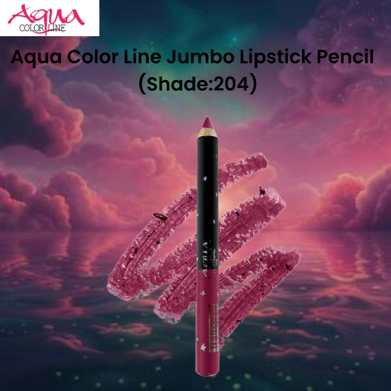 Aqua Color Line Jumbo Lipstick Pencil (Shade:204)