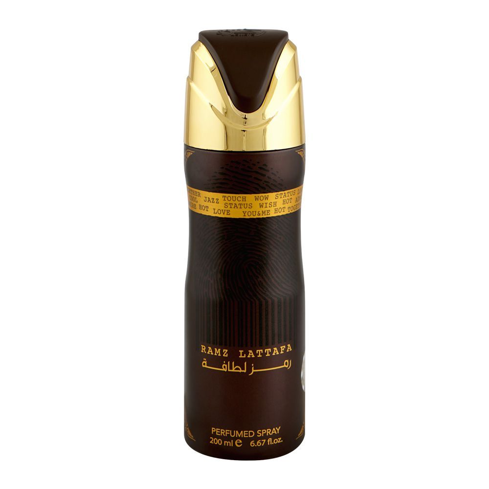 Lattafa Ramz Gold 200ml Body Spray - Unisex Long Lasting Fragrance & Fresh Scent