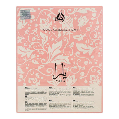 Lattafa Yara 3 Pcs Gift Set With 100ml Perfume Edp + 200ml Deo + 300ml Air Freshner