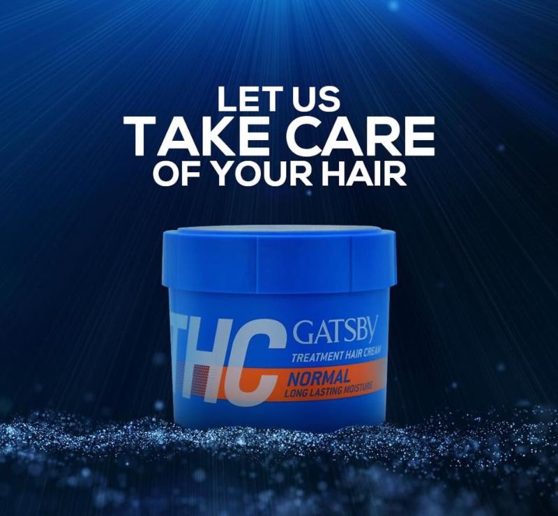 Gatsby Normal Treatment Hair Cream 125g - Nourishing Hair Styling Cream for Soft, Smooth, Healthy Hair & Daily Scalp Care for