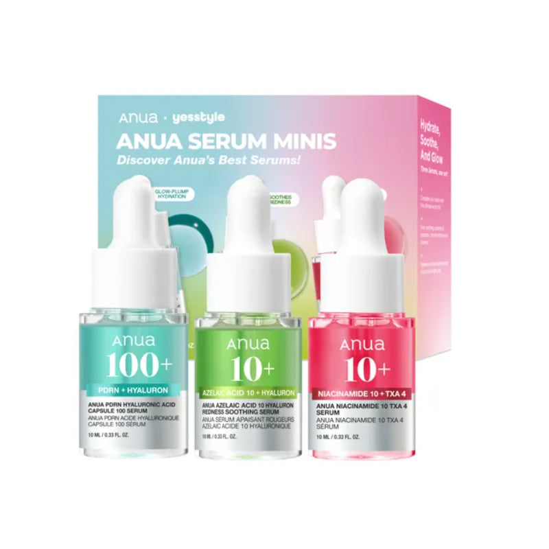 Anua Serum Mini Set 10 ml Travel-Friendly Hydration & Skin Nourishment (K Beauty)