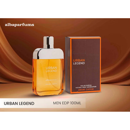 Urban Legend Alba Parfums Eau de Parfum 100ml for Men - Long Lasting Bold Masculine Luxury Fragrance Spray