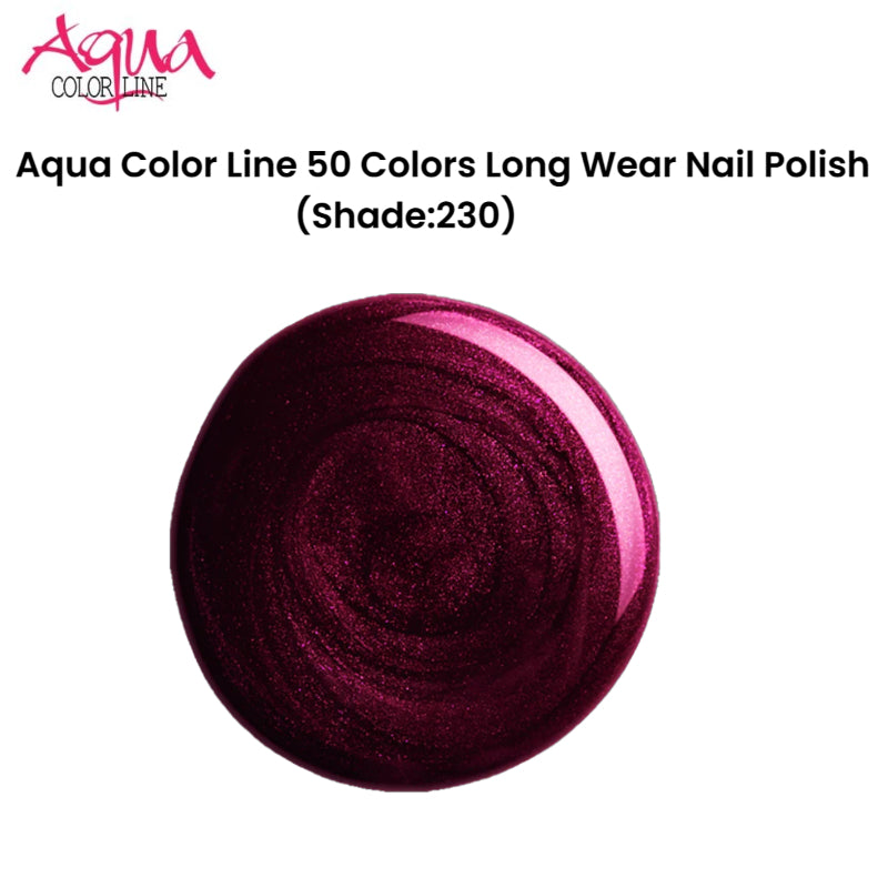 Aqua Color Line 50 Colors Long Wear Nail Polish (Shade:230)