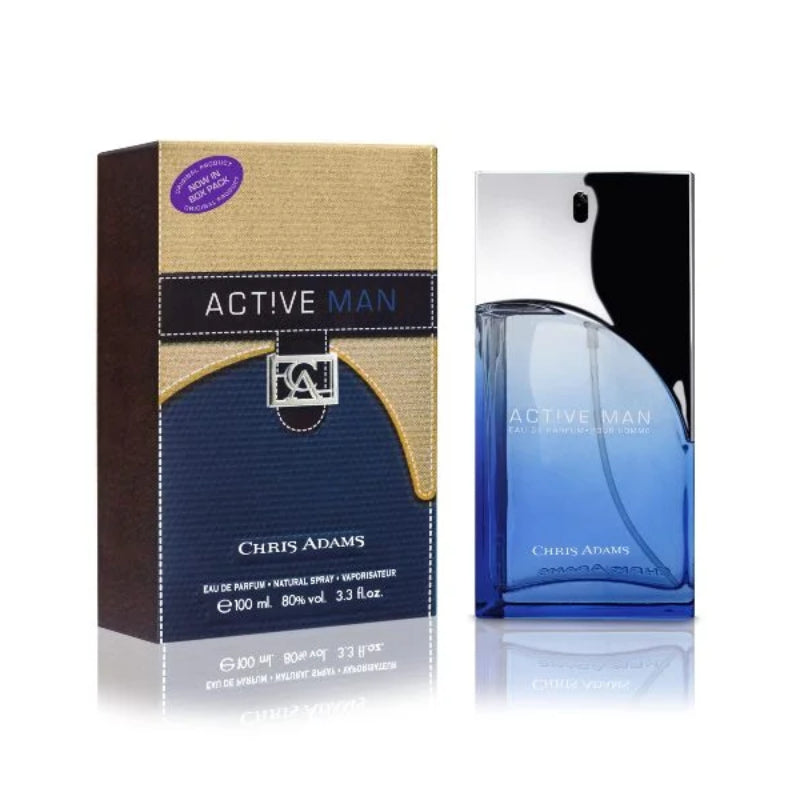 Chris Adams Active Man Eau De Parfum 100ml – Long Lasting Fresh Masculine Fragrance for Men, Bold & Confident Scent