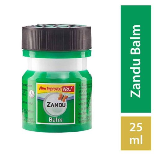 Zandu Balm 25ml - Fast Relief Herbal Pain Relief Balm for Headache, Body Pain, Cold & Muscle Relaxation