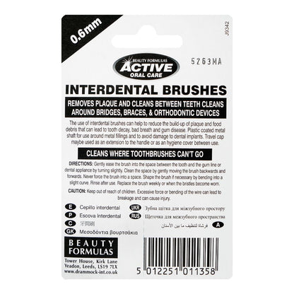 Beauty Formulas BF INTERDENTAL BRUSHES 0.60MM: 6 Pack