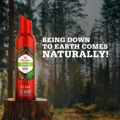 Old Spice Timber 0% Gas Deodorant Body Spray 140ml for Men
