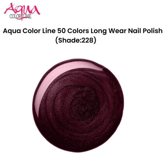 Aqua Color Line 50 Colors Long Wear Nail Polish (Shade:228)