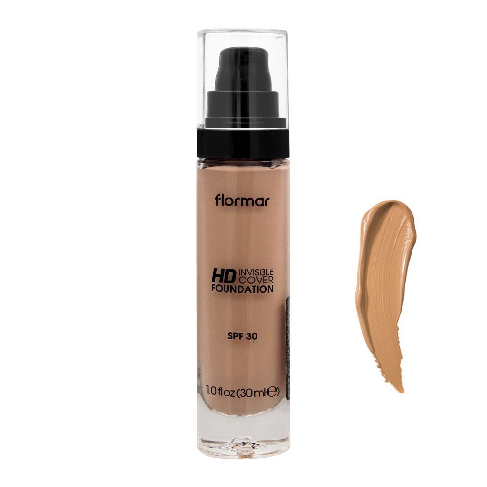 Flormar Invisible Cover HD Foundation SPF 30 (Shade: 120 Honey) 30ml